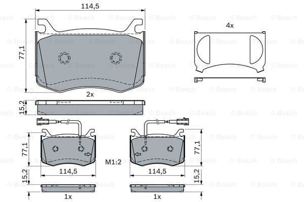 Brake Pad Set, disc brake 0 986 424 385