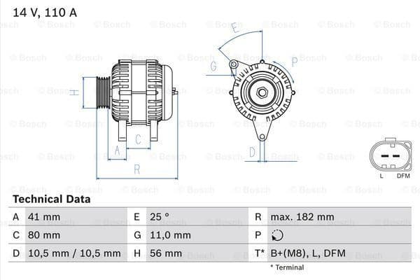 Alternator 0986082320