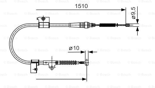 Cable, parking brake 1 987 482 050