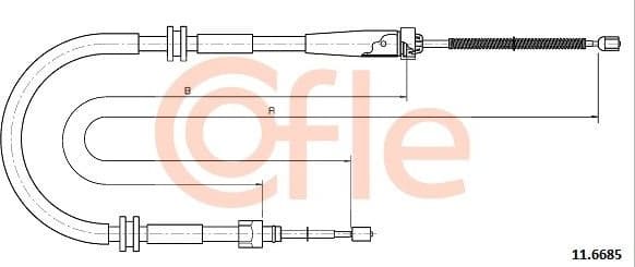Cable Pull, parking brake 11.6685