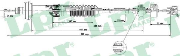 Cable Pull, clutch control C0153C