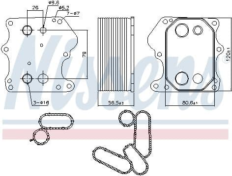 Oil Cooler, engine oil ** FIRST FIT ** 91128