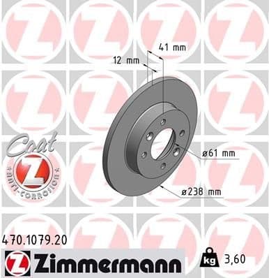 Brake Disc COAT Z 470.1079.20