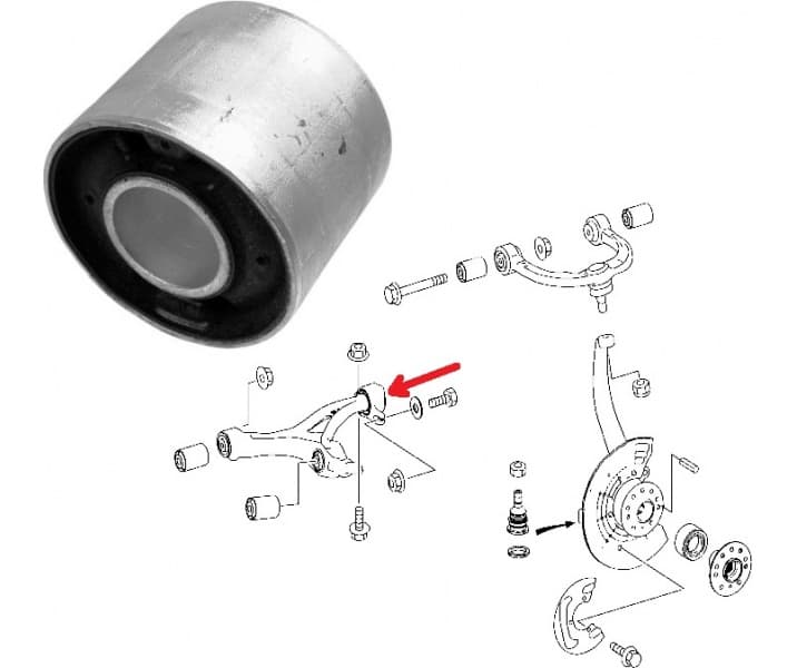 Silentblock front axle 35919 01