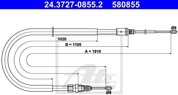 Cable Pull, parking brake 24372708552