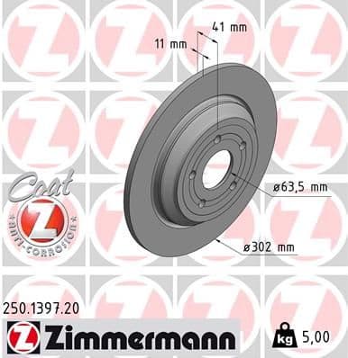 Brake Disc COAT Z 250.1397.20