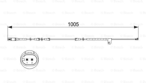 Warning Contact, brake pad wear 1 987 473 521