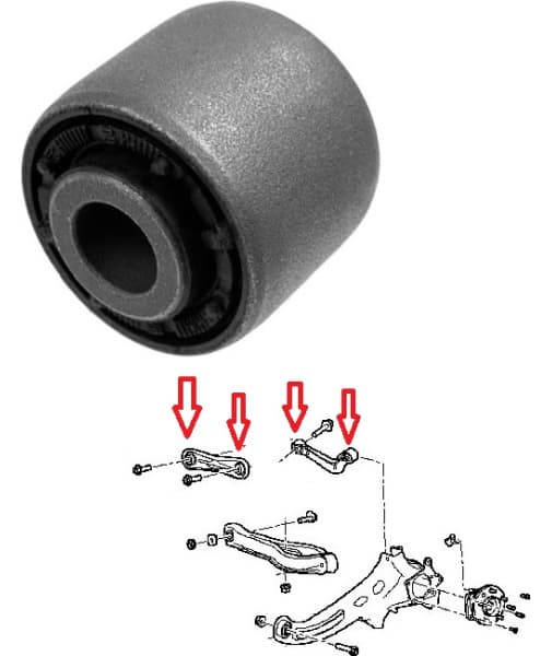 Silentblock rear axle 35551 01