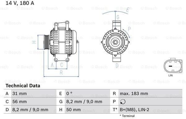 Alternator 0986083660