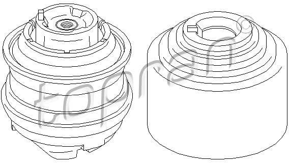 Mounting, engine 407 838