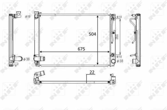 Radiator, engine cooling 58391