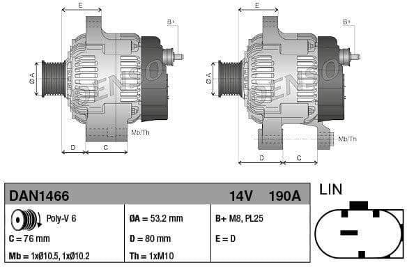 Alternator DAN1466 - image 3