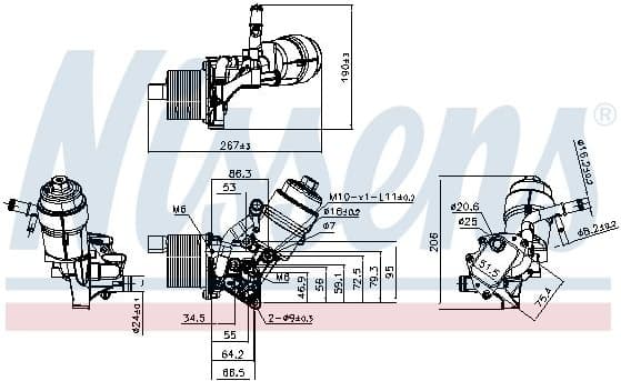 Oil Cooler, engine oil ** FIRST FIT ** 91161
