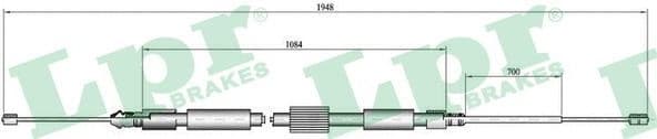 Cable Pull, parking brake C0714B