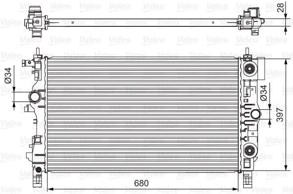 Radiator, engine cooling 701541
