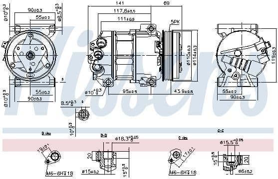Compressor, air conditioning ** FIRST FIT ** 890211