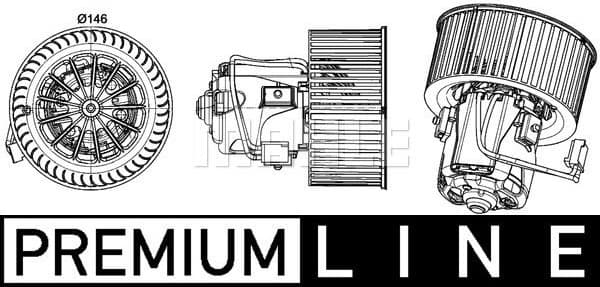 Interior Blower BEHR *** PREMIUM LINE *** AB 150 000P