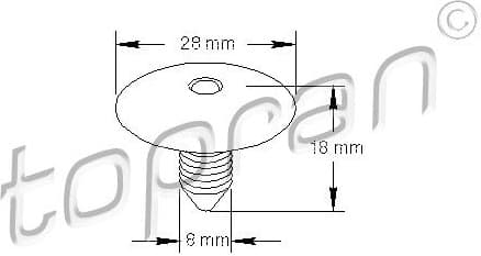 Holding Clip, interior panels 201 855