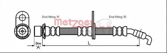 Brake hose front TO21.765
