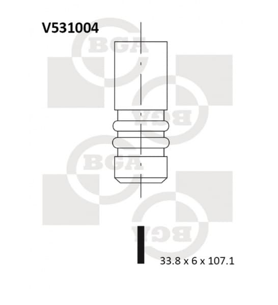 Valve exhaust V531004