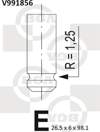 Valve exhaust V991856