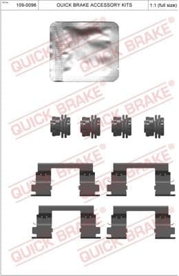 Accessory Kit, disc brake pad 109-0096