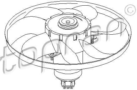 Fan, radiator 107 711