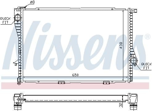 Radiator, engine cooling 60648