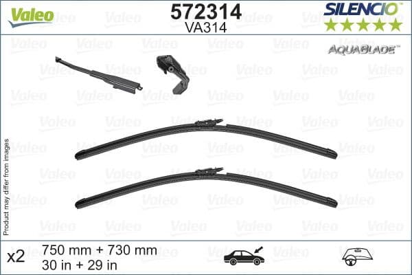 Wiper Blade SILENCIO AQUABLADE SET 572314