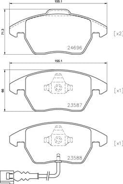 Brake Pad Set, disc brake XTRA LINE P85146X