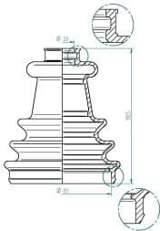 Bellow, drive shaft 190975 - image 2
