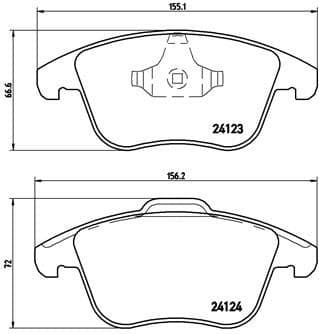 Brake Pad Set, disc brake XTRA LINE P24076X