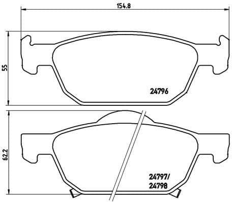 Brake Pad Set, disc brake XTRA LINE P28044X