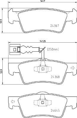 Brake Pad Set, disc brake PRIME LINE P85163