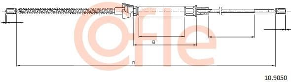 Cable Pull, parking brake 10.9050