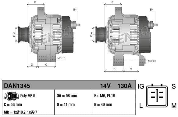 Alternator DAN1345 - image 3
