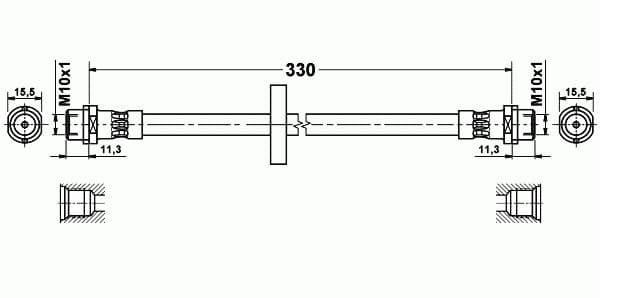 Brake hose front VW21.138