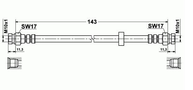 Brake hose rear VW21.158