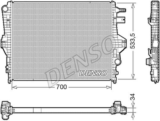 Radiator, engine cooling DRM32050