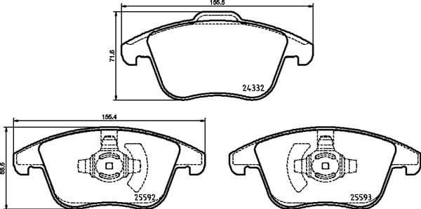Brake Pad Set, disc brake PRIME LINE P24211