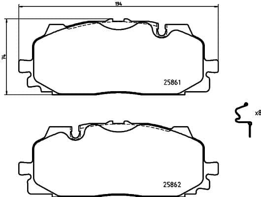 Brake Pad Set, disc brake XTRA LINE P85165X