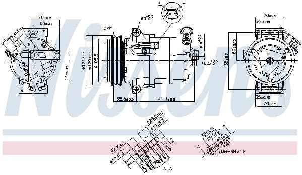Compressor, air conditioning ** FIRST FIT ** 890262