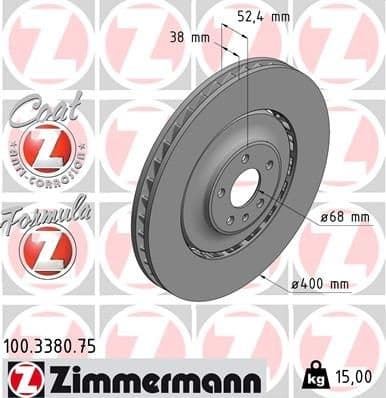 Brake Disc FORMULA Z BRAKE DISC 100.3380.75