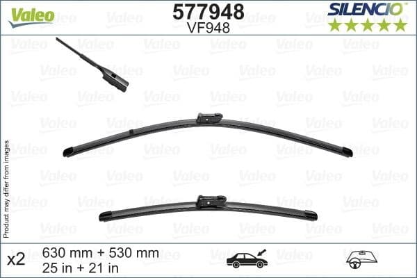 Wiper Blade SILENCIO FLAT BLADE SET 577948