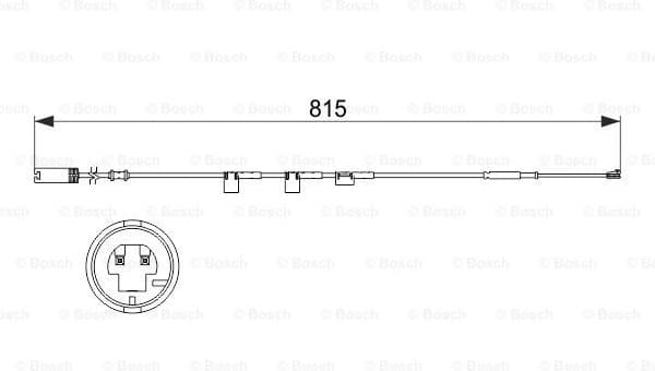 Warning Contact, brake pad wear 1987473524