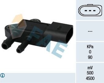 Sensor, exhaust pressure 16101