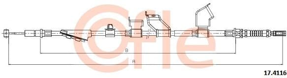 Cable Pull, parking brake 17.4116