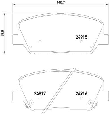 Brake Pad Set, disc brake XTRA LINE P30065X