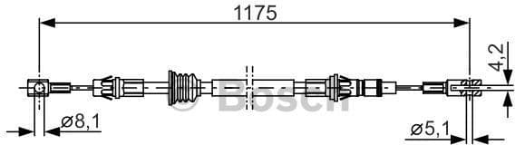Cable Pull, parking brake 1987482012