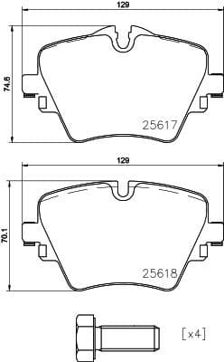 Brake Pad Set, disc brake PRIME LINE P06093